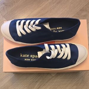 Kate Spade Dark Blue and White Sneakers